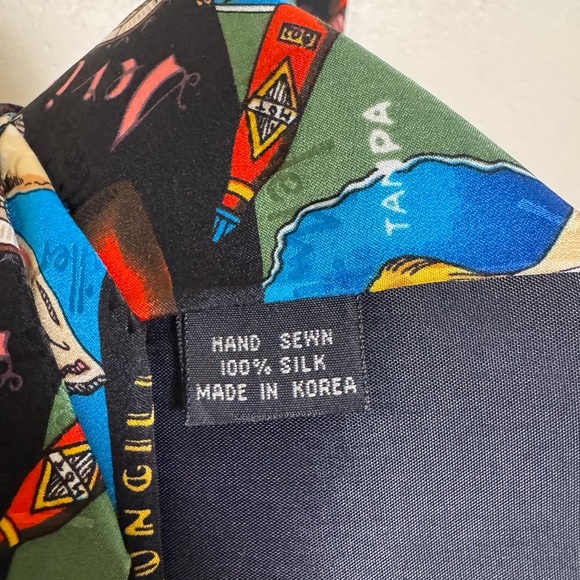 Nicole Miller Men's Florida 1994 Tie 100% Silk Hand Sewn Scuba Shells - Picture 7 of 8